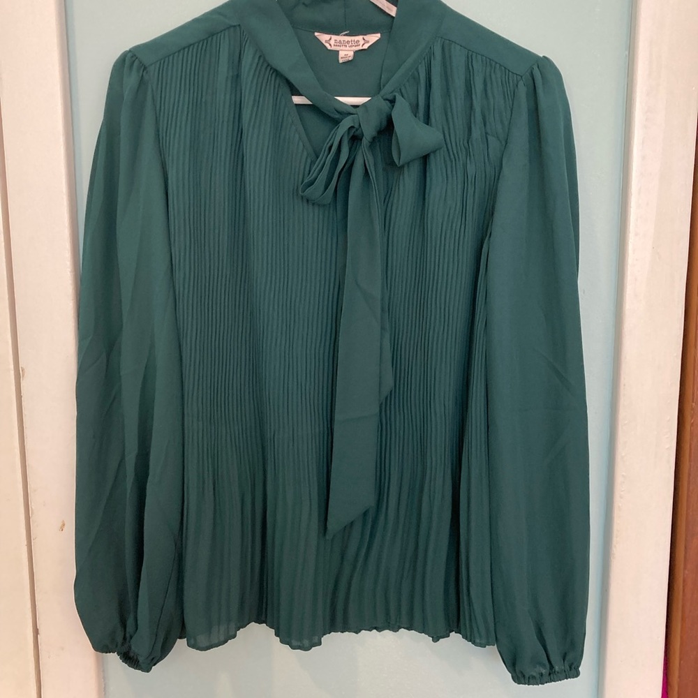 Pine Green Work or Interview Blouse